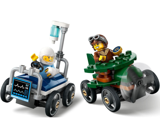 LEGO City 60459 Zestaw wyścigówek: samolot kontra łóżko szpitalne - 1298088 - zdjęcie 2